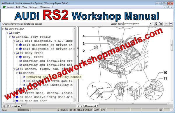 rs2 audi workshop manual repair service diagrams wiring diagnosis suitable etc professional